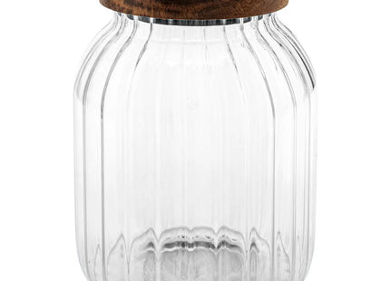 Pote “Harmony” 2L en vidrio y acacia - 203017