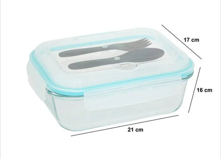Pote de vidrio "Clipeat" de 1 L con cubiertos - 203073