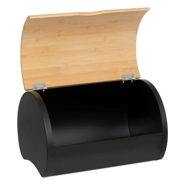 Panera "Black Bamboo" de metal y bambú negro - 203099