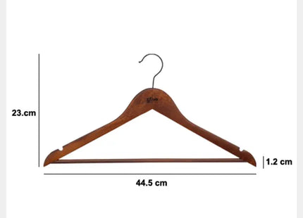 Juego de 2 perchas de madera oscura - 203119
