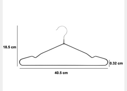 Juego de 5 perchas negras antideslizantes - 203122