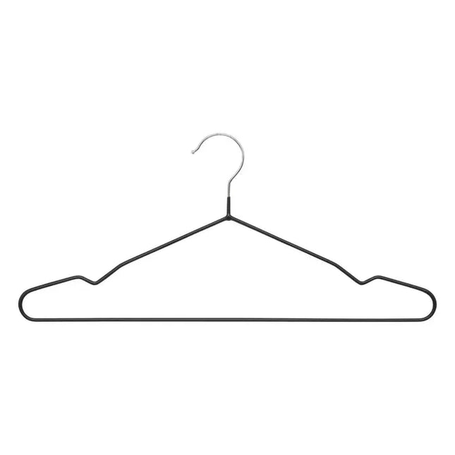 Juego de 5 perchas negras antideslizantes - 203122