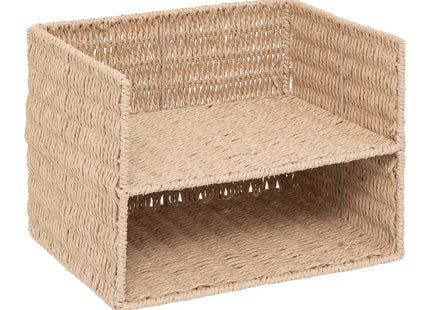 Porta documentos doble "Kord" en papel trenzado - 203146