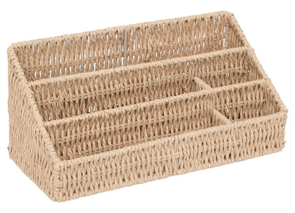 Organizador "Kord" con compartimentos en papel trenzado - 203147