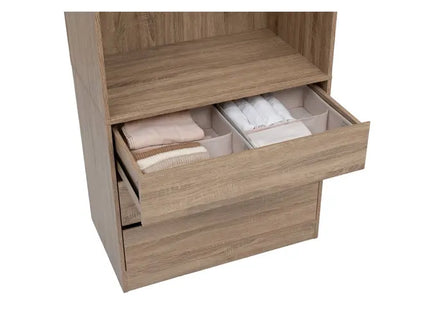 Organizador de cajones "Groomy" con 2 compartimentos, color beige, 36x36cm - 203159