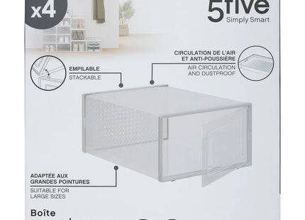 Caja para organizar zapatos x4 plástico "Stak" - 203185