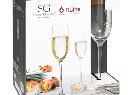 Set de 6 copas flautas "Victoria" 21cl - 203255