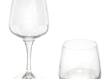 Set de 12 vasos y copas "Elaya" de vidrio - 203305