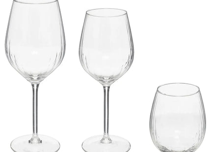 Set de 12 vasos y copas "Volta" de vidrio - 203306