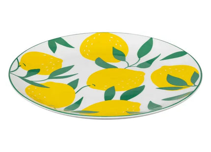 Plato llano de porcelana "Limón", 27 cm de diámetro - 203411