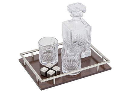 Botella para whisky con vasos, hielo y bandeja "Jules" 5 piezas - 203463