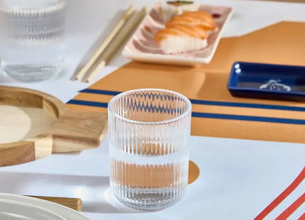 Vaso transparentes "Ema" estriado 250ml -  203480A