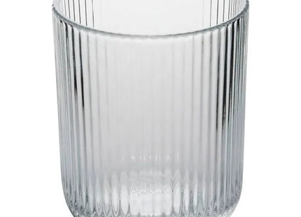 Vaso transparentes "Ema" estriado 250ml -  203480A