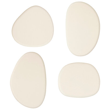 Juego de 4 ganchos "Karen" marfil blanco orgánico L7 10cm - 203550