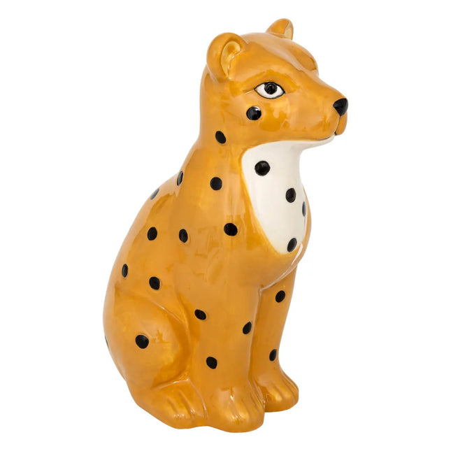 Alcancía infantil "Leho" Leopardo amarillo 18cm - 203734
