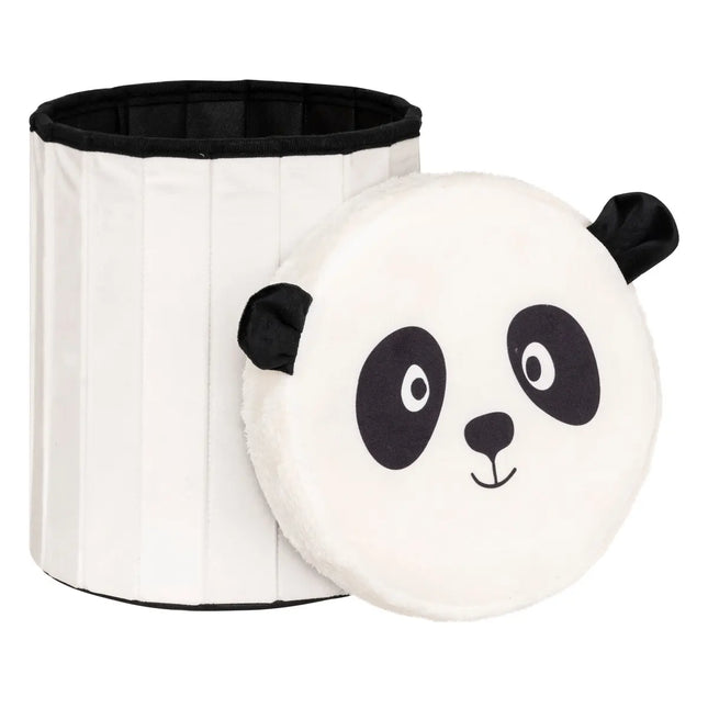 Puf infantil plegable de panda blanco y negro "Andy" - 203890A