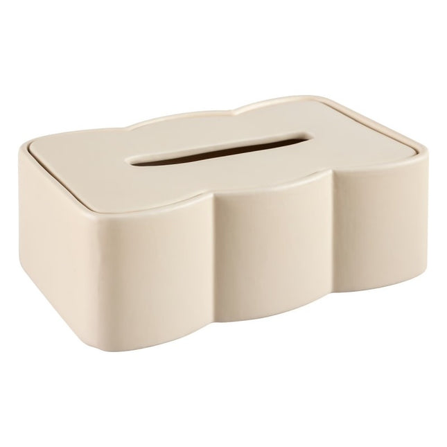 Caja de pañuelos "Wavy bliss" de cerámica 25x16cm - 203918