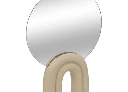 Espejo de mesa "Wavy bliss" de resina blanca A36cm - 204006