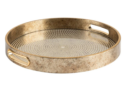 Bandeja de metal dorado "Elya" D35cm G - 204019