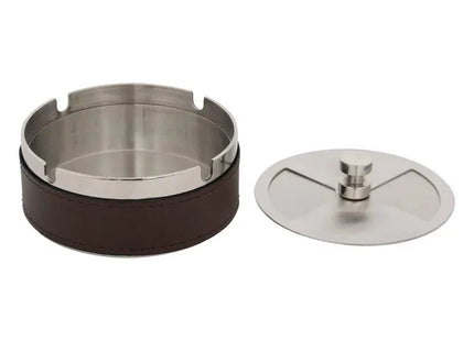 Cenicero metálico marrón "Jule", 10 cm de diámetro - 204027