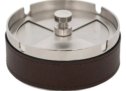 Cenicero metálico marrón "Jule", 10 cm de diámetro - 204027