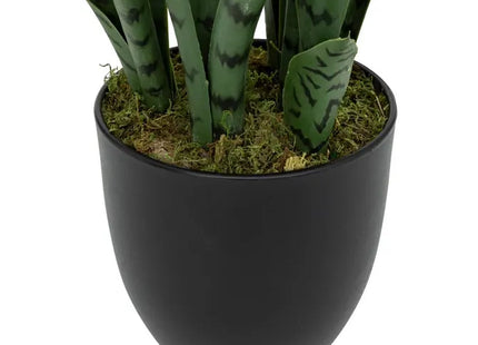 Planta artificial de sansevieria "Toby" en maceta negra, 90 cm de altura - 204206