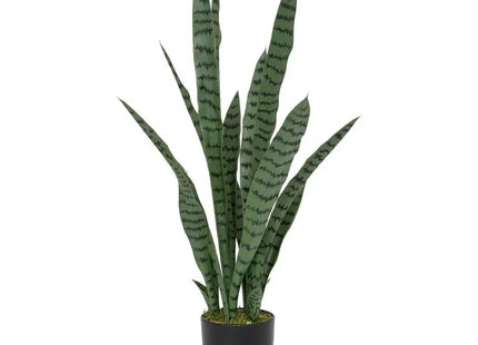 Planta artificial de sansevieria "Toby" en maceta negra, 90 cm de altura - 204206