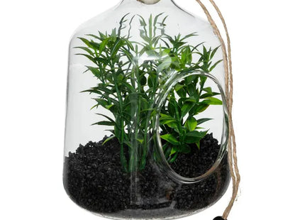 Terrario artificial colgante para rincón familiar, 15 cm de alto - 204208