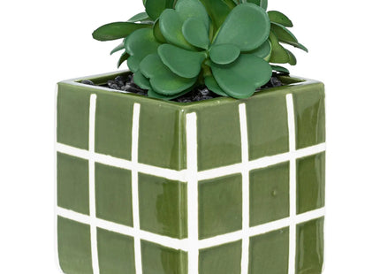 Planta artificial esquina "Family" maceta de cerámica A17cm - 204210