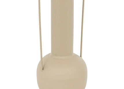 Jarrón "Sylvain" de metal color lino A29cm - 204213