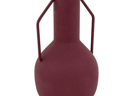 Jarrón "Sylvain" de metal color rubí A20cm - 204214