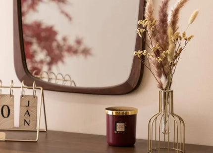 Arreglo floral seco, estilo otoñal, metal dorado rosa, 40 cm de alto - 204228