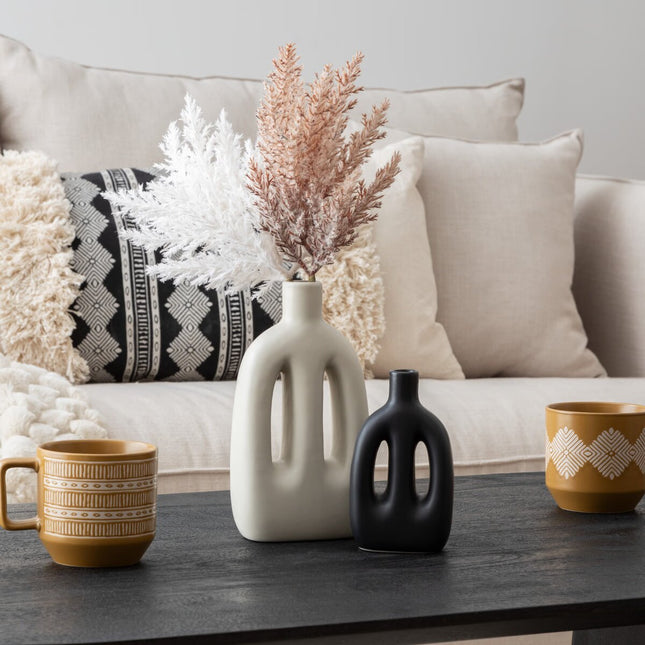 Set de 2 jarrones "Inuit dreams" de cerámica 14/20 cm - 204237