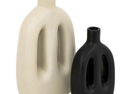 Set de 2 jarrones "Inuit dreams" de cerámica 14/20 cm - 204237