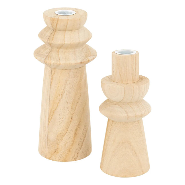 Candelero "Uma" de madera A23,5cm MM - 204242