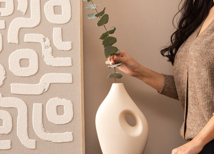 Jarrón de cerámica "Nola" beige  A30cm - 204289