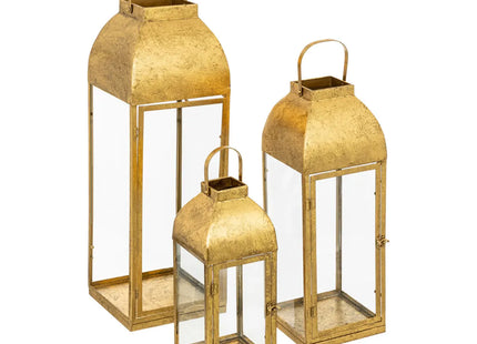 Linterna "Ezio" de metal dorado M - 204305