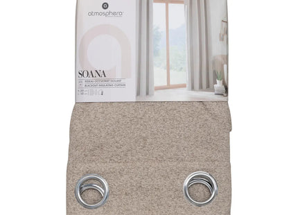 Cortina "Soana" aislante/opaca beige 160x240cm - 204400B