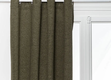 Cortina "Soana" aislante/opaca verde caqui 160x240cm - 204400D