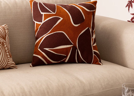 Almohada bordado "Hary" Rojo rubí 45x45cm - 204440