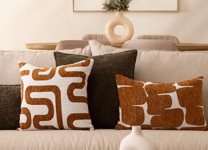 Almohada de jacquard "Safina" marrón 40x40cm - 204484D