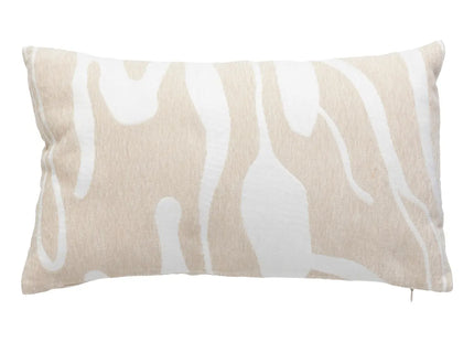 Almohada de jacquard "Madini" Beige lino, 30x50 cm - 204497