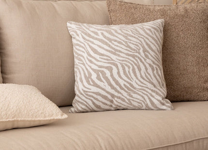 Funda para almohada "Jeni" chenilla beige 40x40cm - 204510A