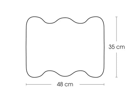 Almohada "Wavy Bliss" blanco 48x35cm - 204514