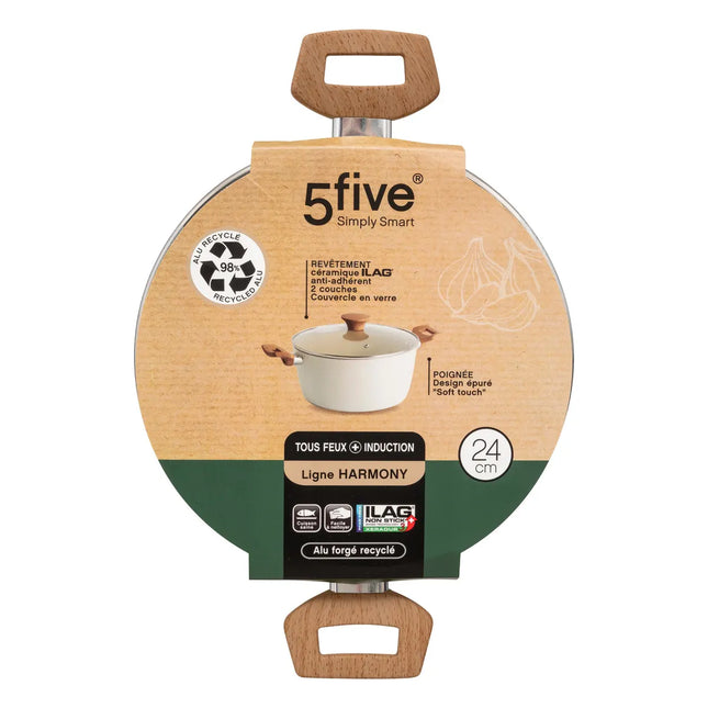 Olla "Harmony" D24cm de aluminio forjado beige - 204609