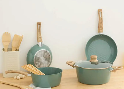 Juego de sartén/cacerola de cocina de aluminio forjado de 7 piezas - 204613