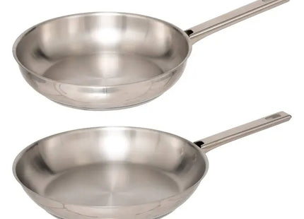 Juego de 2 sartenes de acero inoxidable de 24/28 cm - 204614