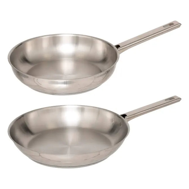 Juego de 2 sartenes de acero inoxidable de 24/28 cm - 204614