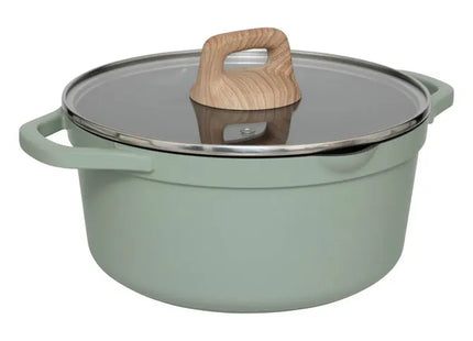 Cazuela "Horizon" de aluminio forjado verde, 24 cm de diámetro - 204648
