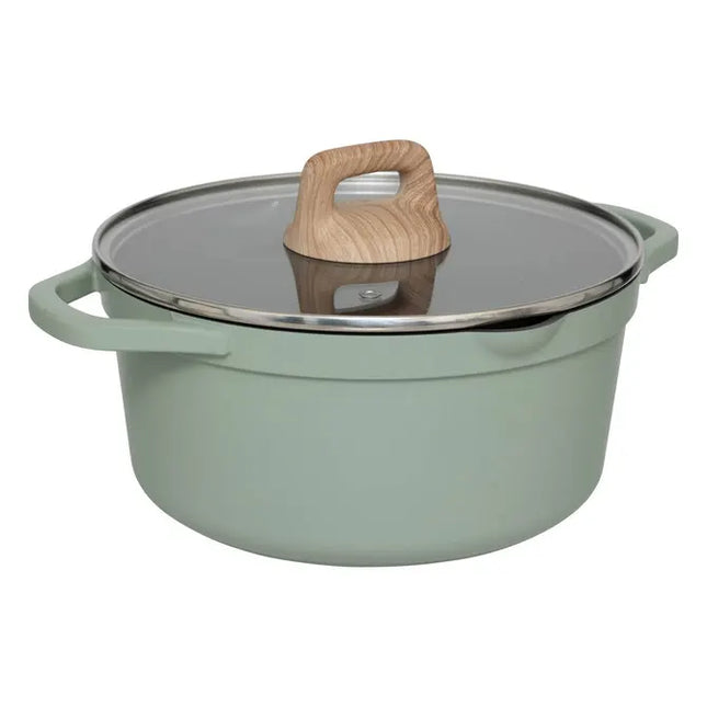 Cazuela "Horizon" de aluminio forjado verde, 24 cm de diámetro - 204648